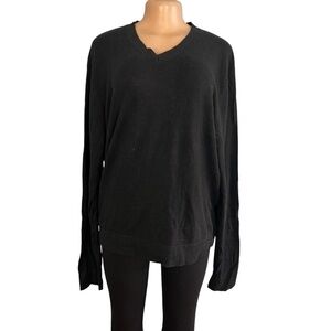 Theory Cashmere Blend Black Long Sleeve Knit Sweater
